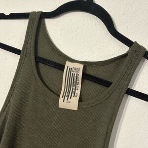 Free People Olive Green Tank Top